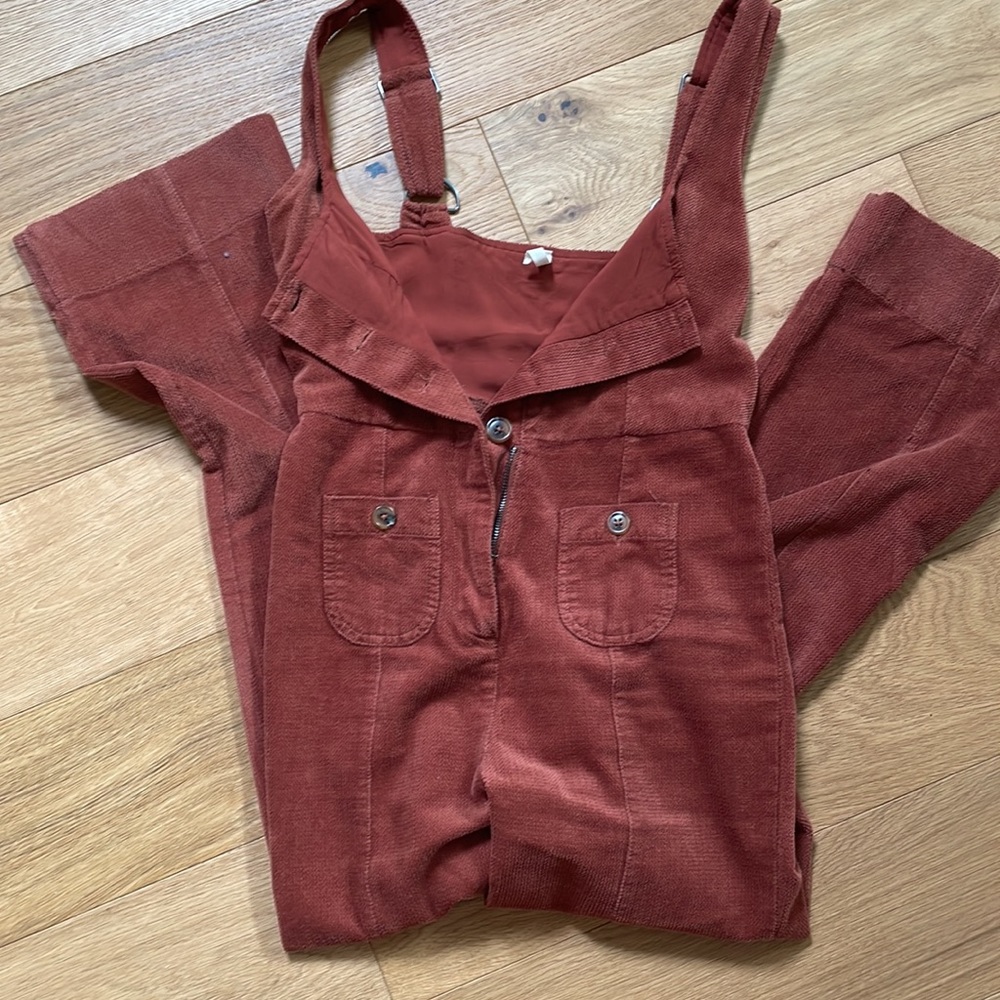 🍄Urban Outfitters🍄  Corduroy Festival Jumpsuit Size Small Petite - Picture 6 of 9
